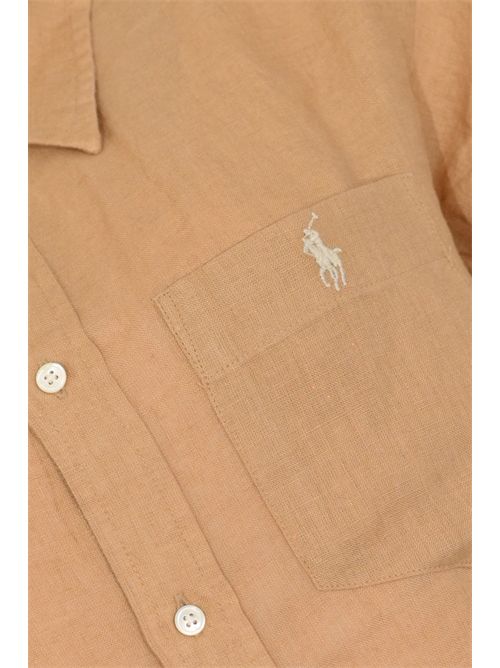 Camicia over in lino a maniche corte Beige POLO RALPH LAUREN | 211A96160004